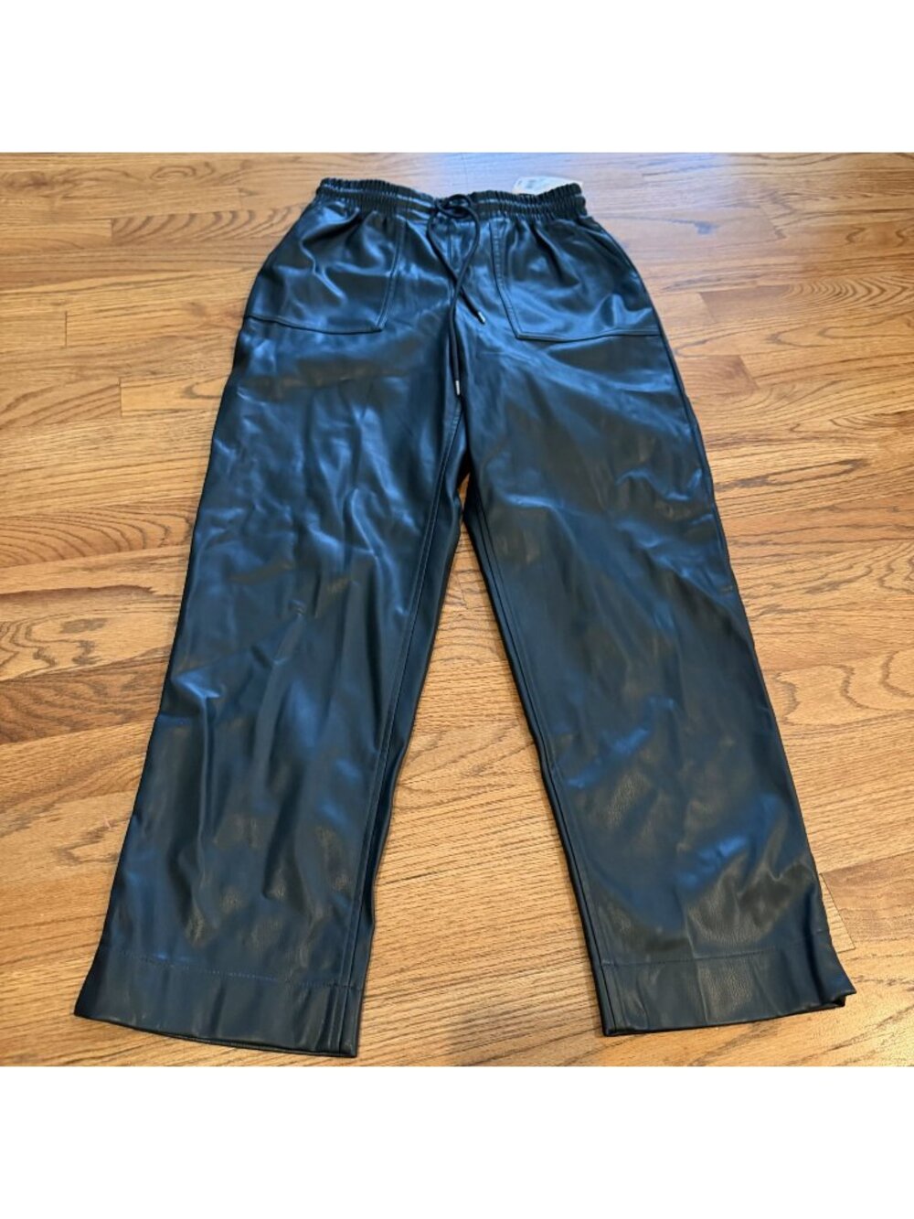 A New Day Womens Green Faux Leather Jogger Pants New Size Small